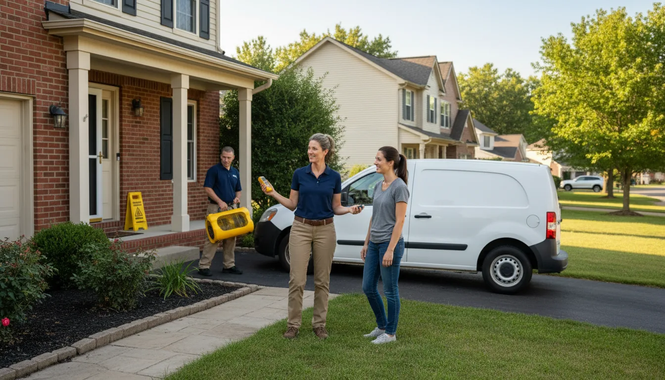 Residential water damage restoration in Kirkland, IL